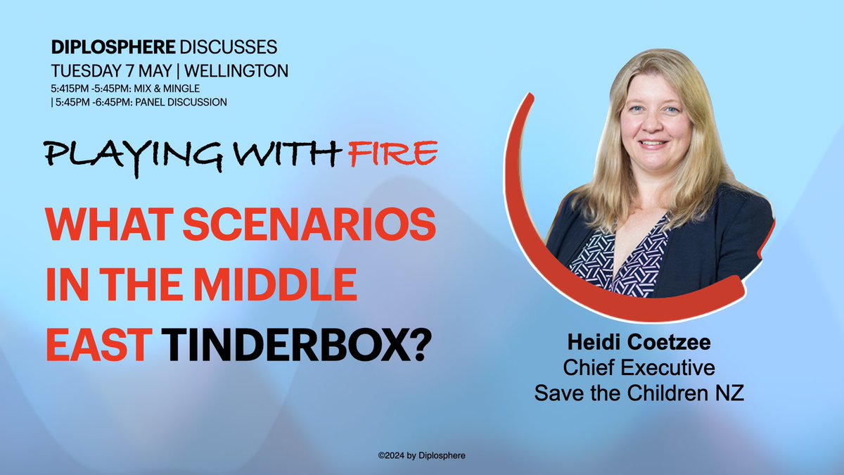 They do the most noble job of all -saving children- even in regions described by @UN Chief as ‘Humanitarian hellscape’.

Delighted to have @SaveChildrenNZ CE Heidi Coetzee speak on the Middle East at @Diplosphere.

7 May 
Tickets : lu.ma/Diplosphere-ME