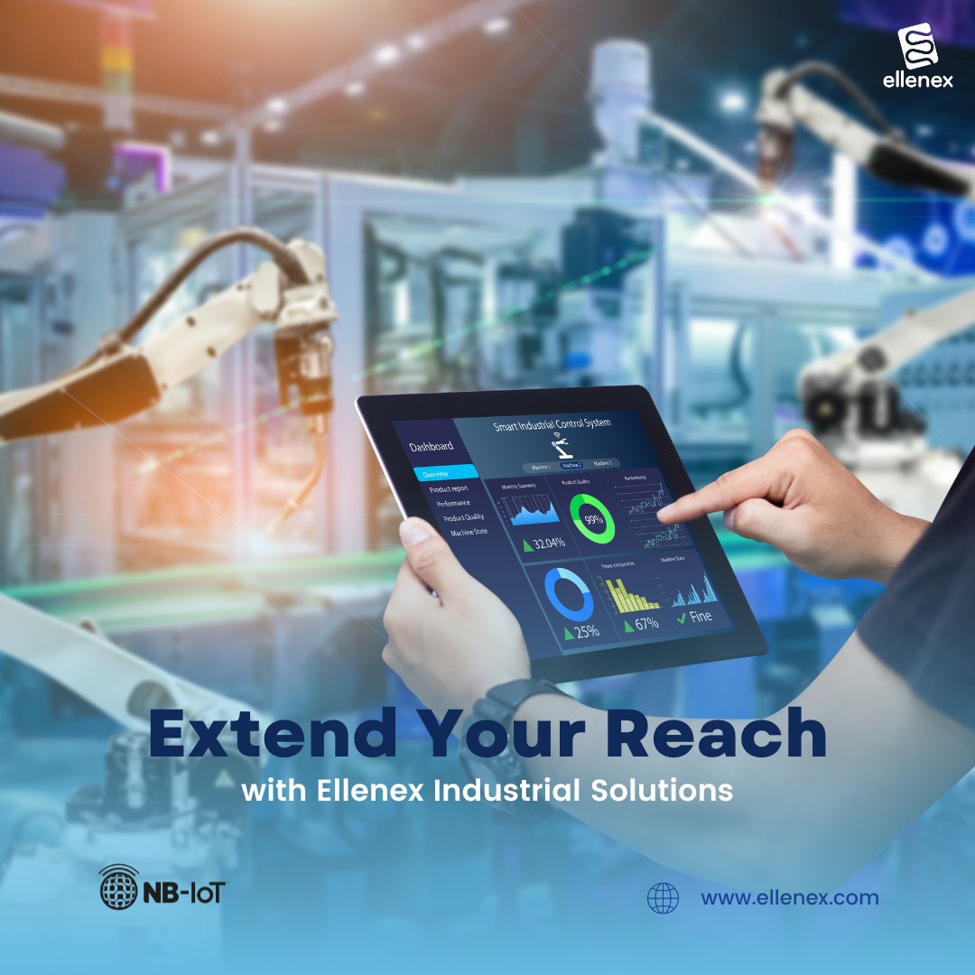 Unlock the Power of Industrial IoT with Ellenex LPWAN Solutions! ⚙️Experience extended battery life, seamless global connectivity, and unmatched versatility. Elevate your operations and reach farther with Ellenex! #Industrial #IoT #Efficiency  #Sensor #Monitoring #Technology