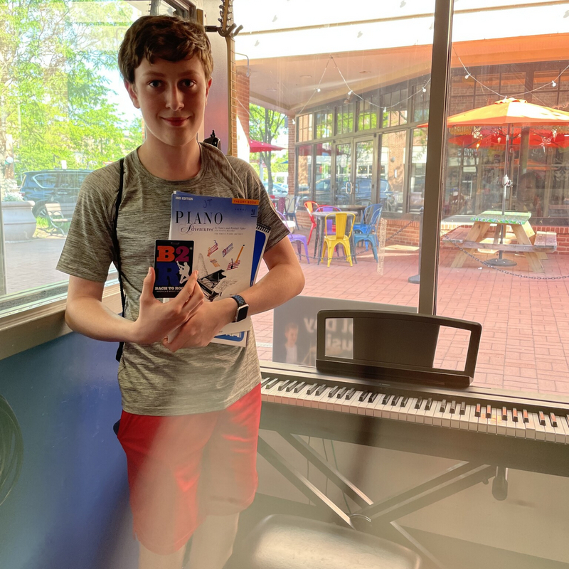 B2RLansdowneVA's tweet photo. 🎉🥳Congrats to JT for graduating to Piano Level 2! 🎹🎵

To play like JT, sign up at https://t.co/lsoOVlCoLQ

#bachtorock #musicschool #musiceducation #piano https://t.co/1gnxX24Exw