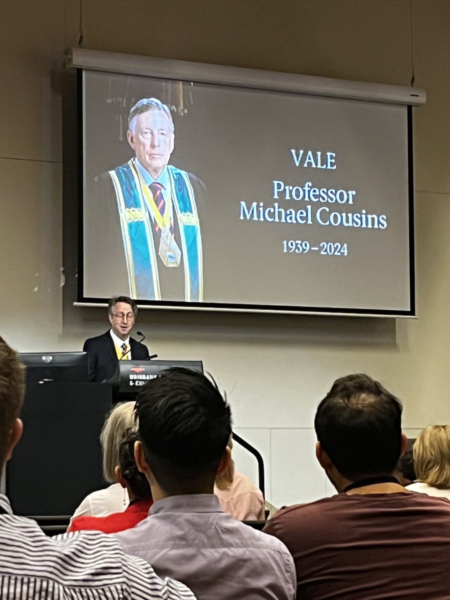 FPM Dean ⁦@DrKieranJDavis⁩ pays tribute to the driving force behind the creation of the faculty, the great Prof Michael Cousins whose funeral is in Sydney today.
