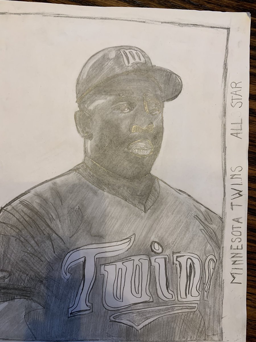Guess this MN Twin?  I may be biased but it’s freehand and I am proud. My 11 year old drew this.