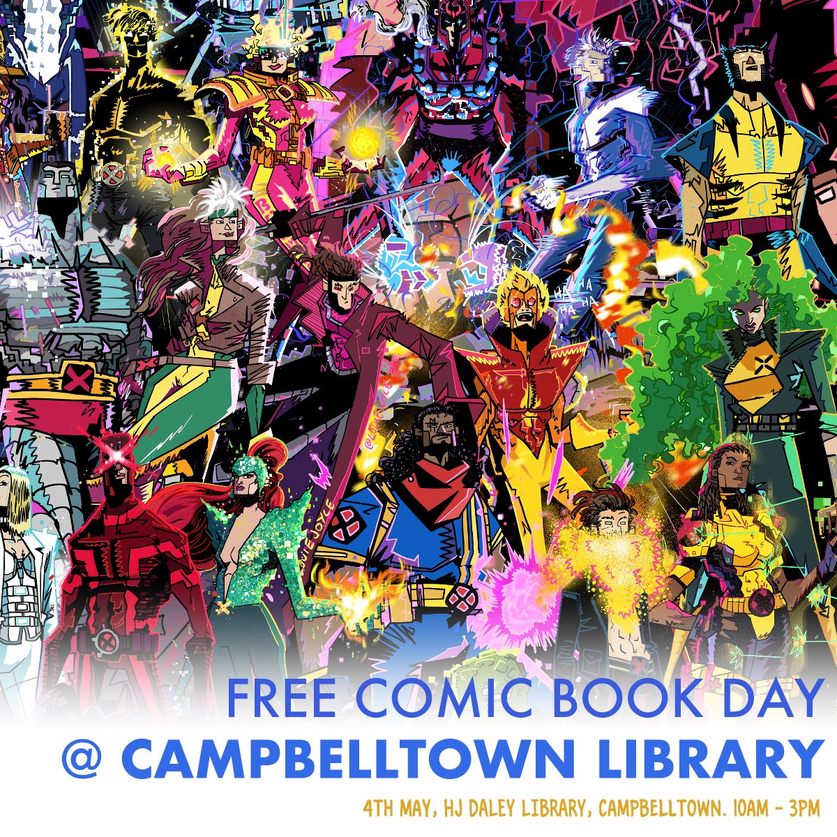 Come join the crowds at Campbelltown Library’s #FreeComicBookDay event! I’ll be there with a great lineup in the artist alley and there’s a fantastic program of events happening throughout the day. Come check it out! #sydney #comics #fcbd