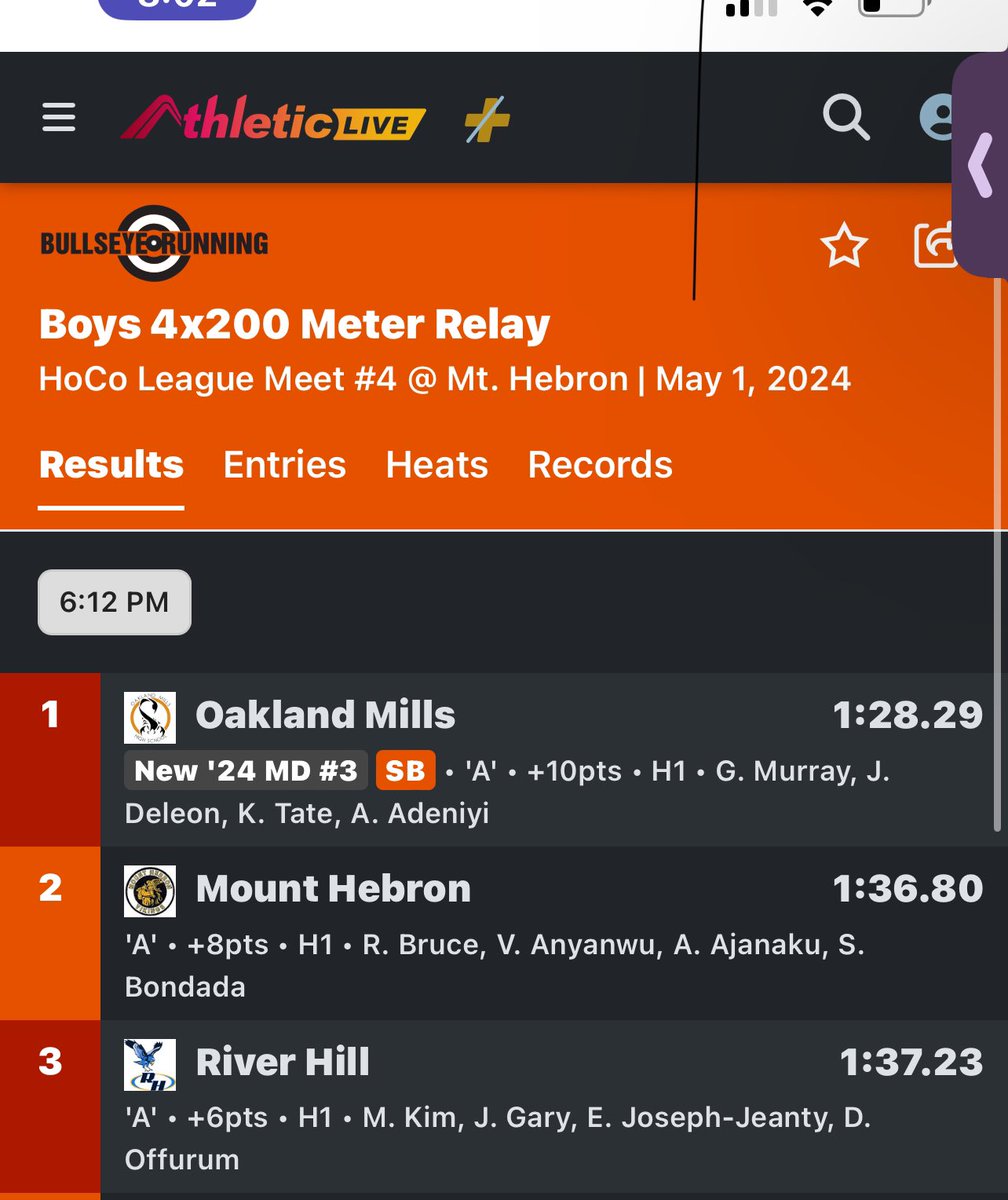 4x200 3rd in Maryland right now!!!!! 🔥🔥🔥🔥#trackandfield #trackathlete #4thleg #rollscorps
