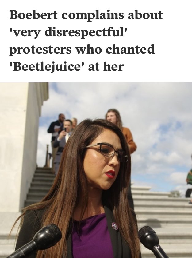 Beetlejuice mad about very disrespectful protesters calling her Beetlejuice