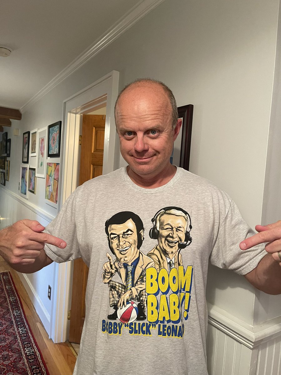 Tonight I’m wearing my Bobby Leonard BOOM BABY shirt and rooting for the @Pacers!