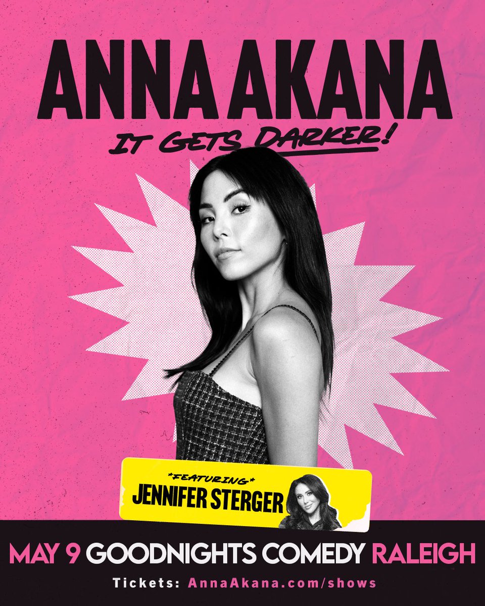 NEXT WEEK! I’ll be in Austin & Raleigh!
Tickets: AnnaAkana.com/shows
