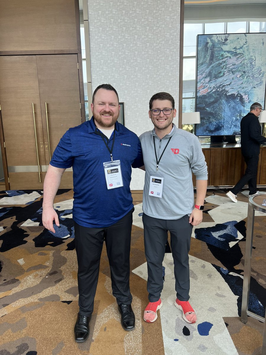 It was great chatting with @jspell7575 of @DaytonFootball here at the National DFO Convention talking about @StackSports and @CGSAllStar