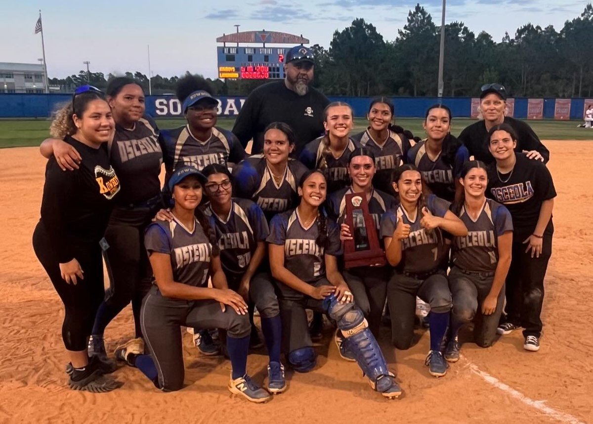 The Osceola Lady Kowboys are 7A, District 10 Champions after a 4-2 win over the Harmony Longhorns! #OsceolaSports #Kowboys #HarmonyLonghorns