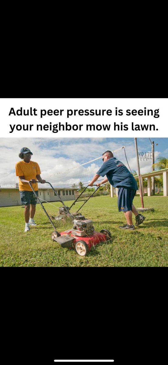 Tis the season 😅 thankfully our lawn is mainly clover so the pressure isn’t as high 😆🍀🏡 #spring #lawncare #clover #peerpressure #adulting #sahm #homeowner #firsthome #garden