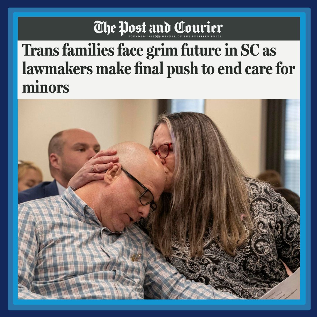 South Carolinians like the Bell family deserve better than a government that attacks their child’s healthcare access. Sending love and solidarity to our partners in South Carolina, who faced a tough setback today when H. 4624 passed the Senate. postandcourier.com/health/sc-tran… 1/2