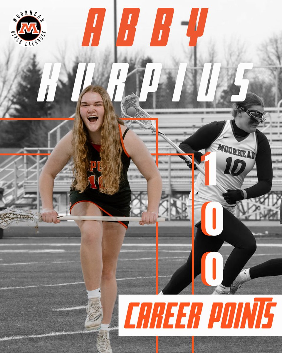 LaxMoorhead's tweet image. Our second player of the game today against Sauk Rapids - Rice also happened to get her 100th career point‼️

#10 Abby Kurpius !!

#apointtoprove #kurpiuswithapurpose