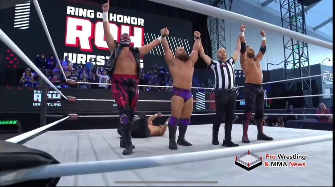 Dark Order defeats the team of Adam Priest, Zicky Dice, and Sean Maluta. #WatchROH #ROH