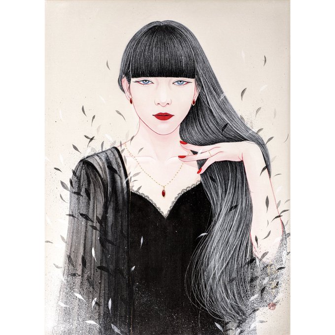 「lipstick necklace」 illustration images(Latest)