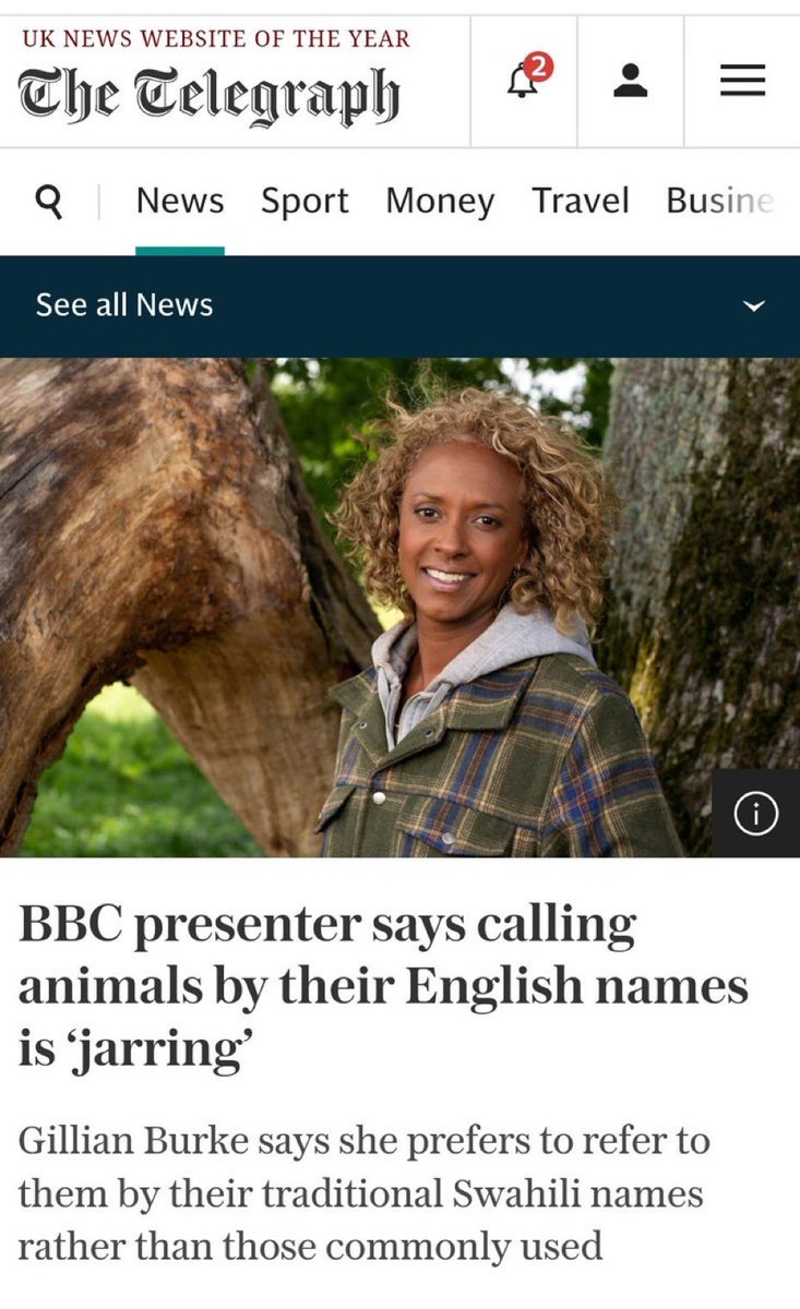 Africa is amongst the most linguistically diverse regions on earth. Why is she using a high prestige language like Swahili which is a dominant culture? She should memorise all names in all 3000 or so African languages for each animal. Love the blonde hair, nice appropriation