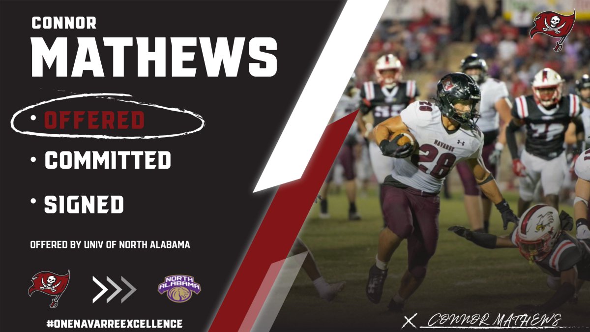 #Congrats 2025 @NHSRaidersFB RB Connor Mathews (@ConnorMathews18) on being offered by @UNAFootball! #OneNavarreExcellence🏴‍☠️ @DeLockett @CoachGBagley @CoachBenji @RecruitNavarre🏴‍☠️