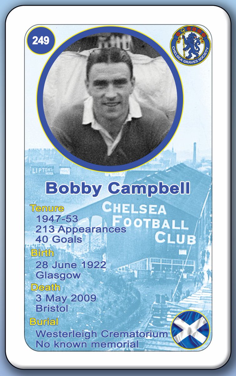 Remembering former #CFC player Bobby Campbell who died #OTD in 2009. He was cremated at Westerleigh Crematorium There is no known memorial. #NeverForgotten #CFCHeritage zeemaps.com/view?group=387…