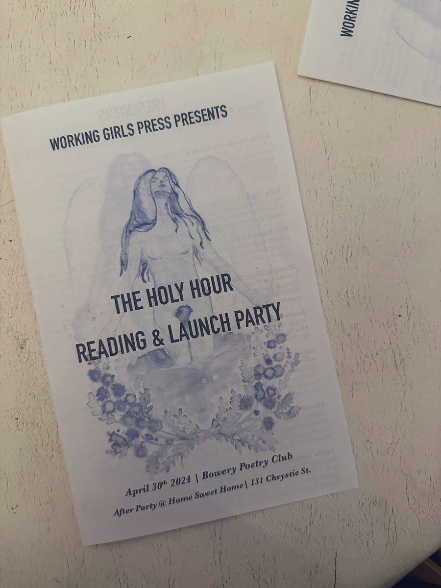 NYC 👏🏽 wow. My heart. I am so honored to have been present for @workinggirlspub The Holy Hour book launch, a collaborative effort of 50 (!) SWers 📖 Reading my words on stage as a published essayist felt invigorating and incredible. @mollybsimmons & Emily, you are amazing! (1/2)