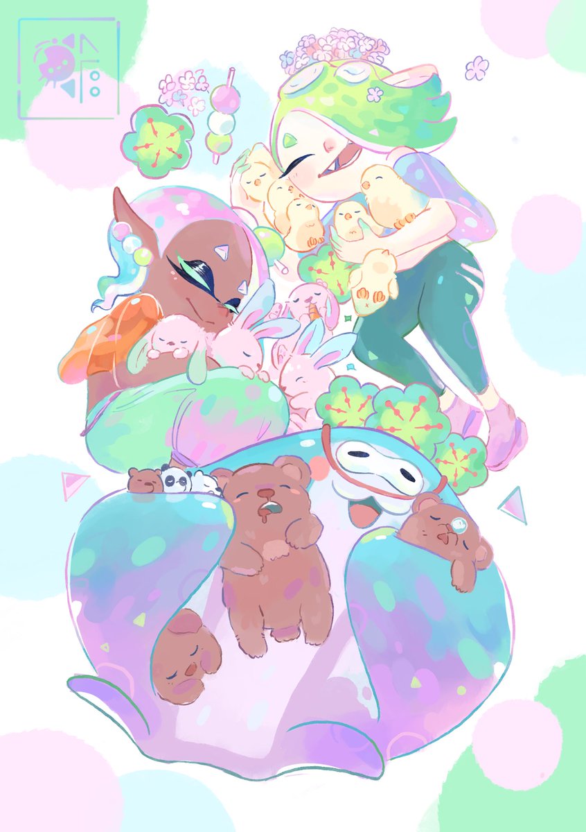 some spalt fanartt, cant get over the springfest colors tbh 😭😭. #splatoon3 #splatoonfanart #splatfest 

and they announced another splatfest as soon i finished this 😩😩😩😩