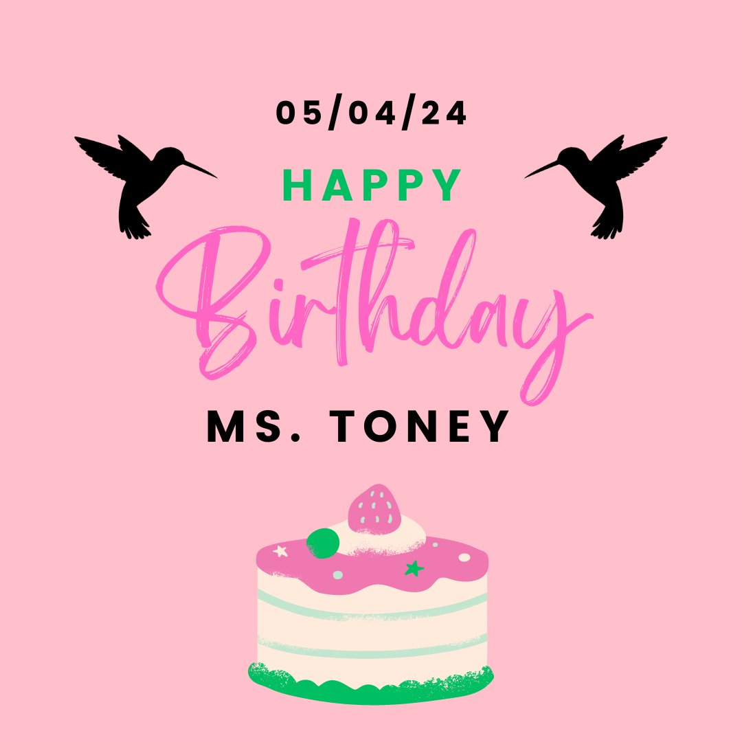 Everyone! Please join us in wishing our awesome principal, @kimtoneyHMQ a very very very Happy Birthday!!! #OurPrinicipalRocks #HummingbirdsFly