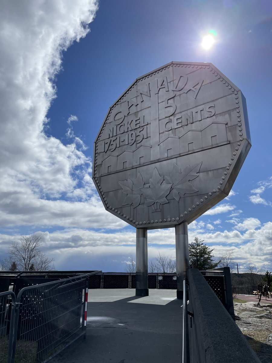 Any cross country road trip needs a stop at Sudbury’s iconic Big Nickel. #BigNickel #Sudbury #roadtrip #RoadSideAttractions