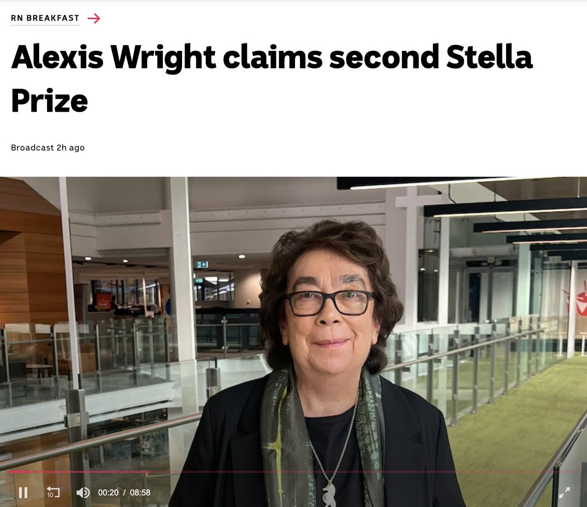 ‘Our ancestors had a strong desire to survive. We’ve got it too. We need to be able to say what we want for our future and our culture.’

Alexis Wright spoke on ABC RN Breakfast this morning following her #2024stellaprize win with Praiseworthy. 

Listen: abc.net.au/listen/program…