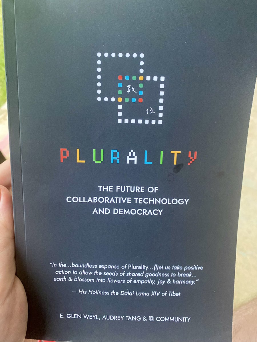 @pluralitybook now in physical form Excited to see this project get more momentum, @glenweyl !