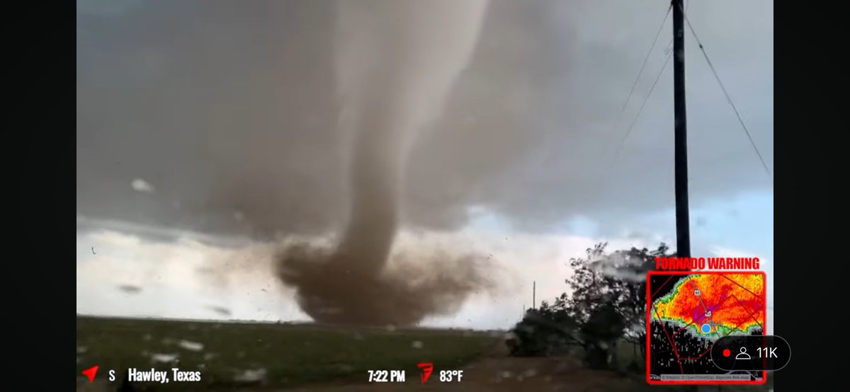 Incredible tornado in progress on @FreddyMcKinneyR livestream right now! Strong tornado. Check it out here: youtube.com/live/7kspTe-x_…