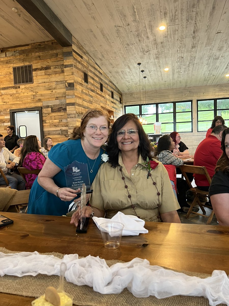 These ladies are CFE legacies! Congratulations to Mrs. RoAnn Bartsch for 25 years of service in Lockhart ISD & congratulations to Mrs. Joann Alfier on her upcoming retirement! We are honored to celebrate these two at our LISD service awards tonight! 🦁♥️