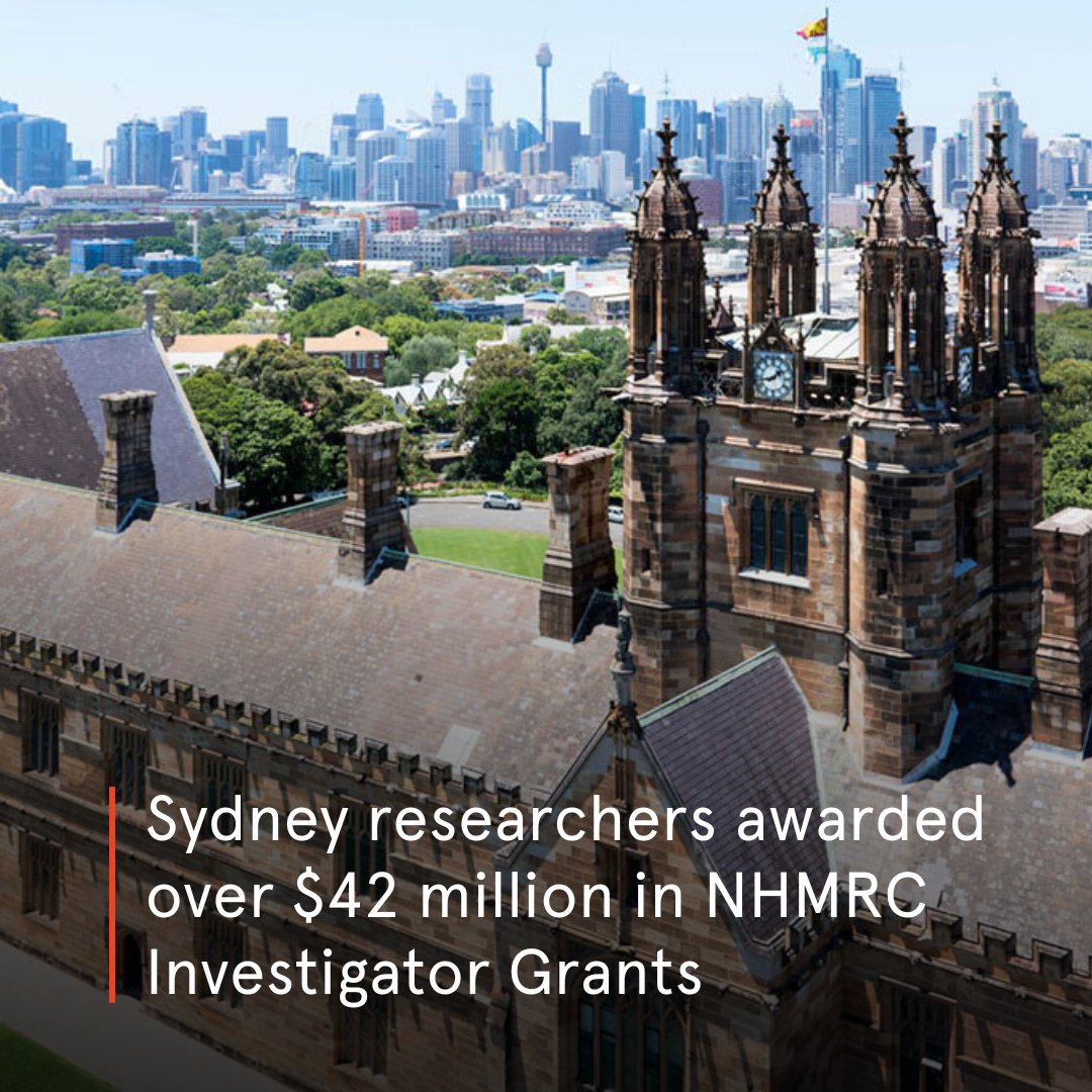 27 @sydney_uni researchers have been awarded 2024 @nhmrc Investigator Grants to help solve some of the nation's most pressing problems across the spectrum of #health & #medical research.👏 Read more about the projects here: tinyurl.com/2a49365h #LeadershipForGood