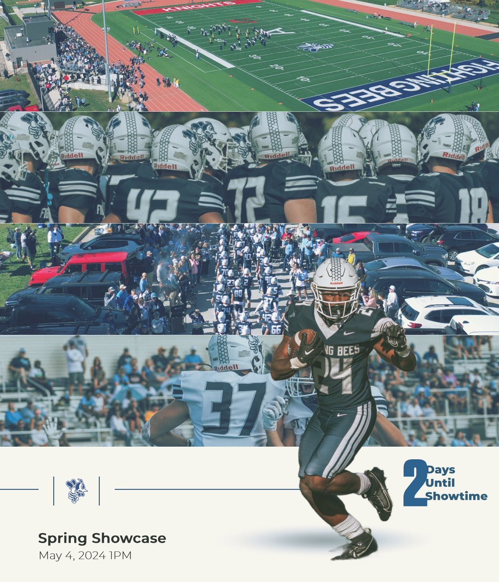 Spring Showcase This Saturday! 
Tailgate Opens: 9AM
Bounce Houses/Grill Opens: 11AM
Spring Showcase: 1PM
#BringTheSting 🐝🏈