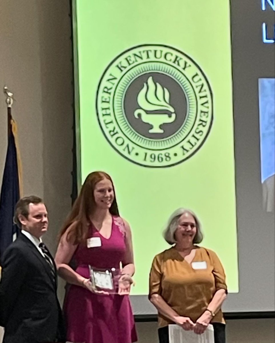 Massive congratulations to Mickayla Kowalski, who was one of just seven NKU senior students honored with University wide awards today! Mick was awarded the NKU Foundation Student Leadership Award! Well done Mick! 🔬⚽️👩‍🎓#Norseup