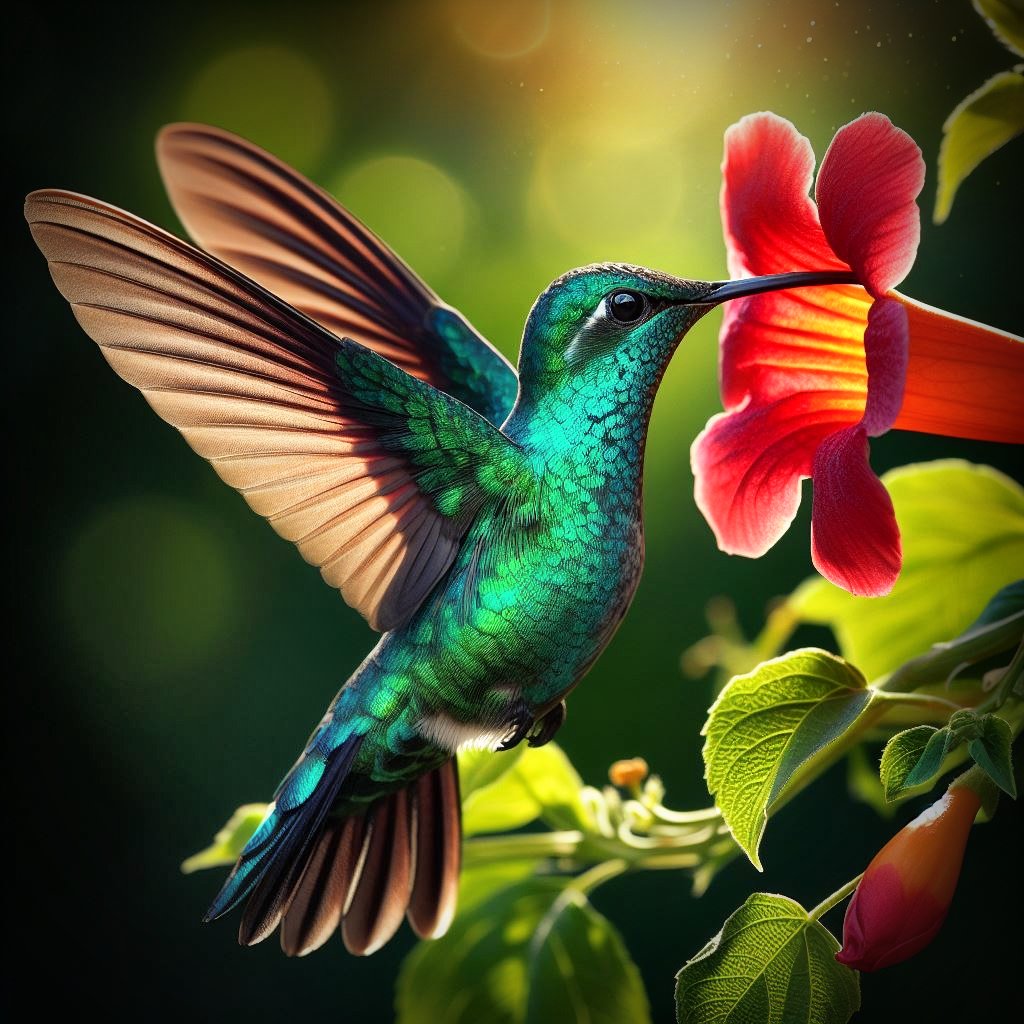 QT - Hummingbird art