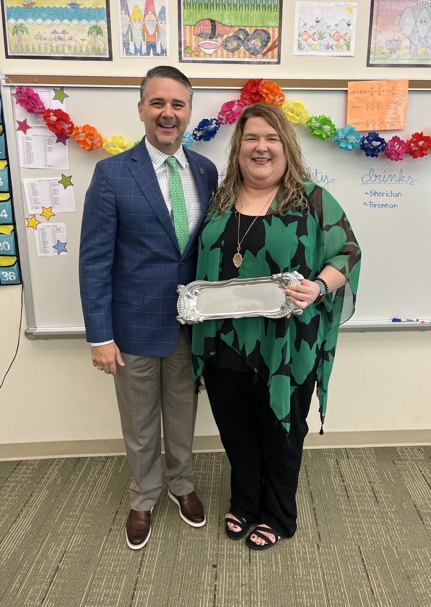 We are thrilled to announce that Julie Vandiver has been chosen as the 2024/25 RBHS Teacher of the Year! 🏆📚 She is an incredible 26-year math veteran with a dedication, passion, and commitment to excellence in education! 🌟 Congratulations! 🎉 Go Gators! 🐊 #InspireTheBluff2024