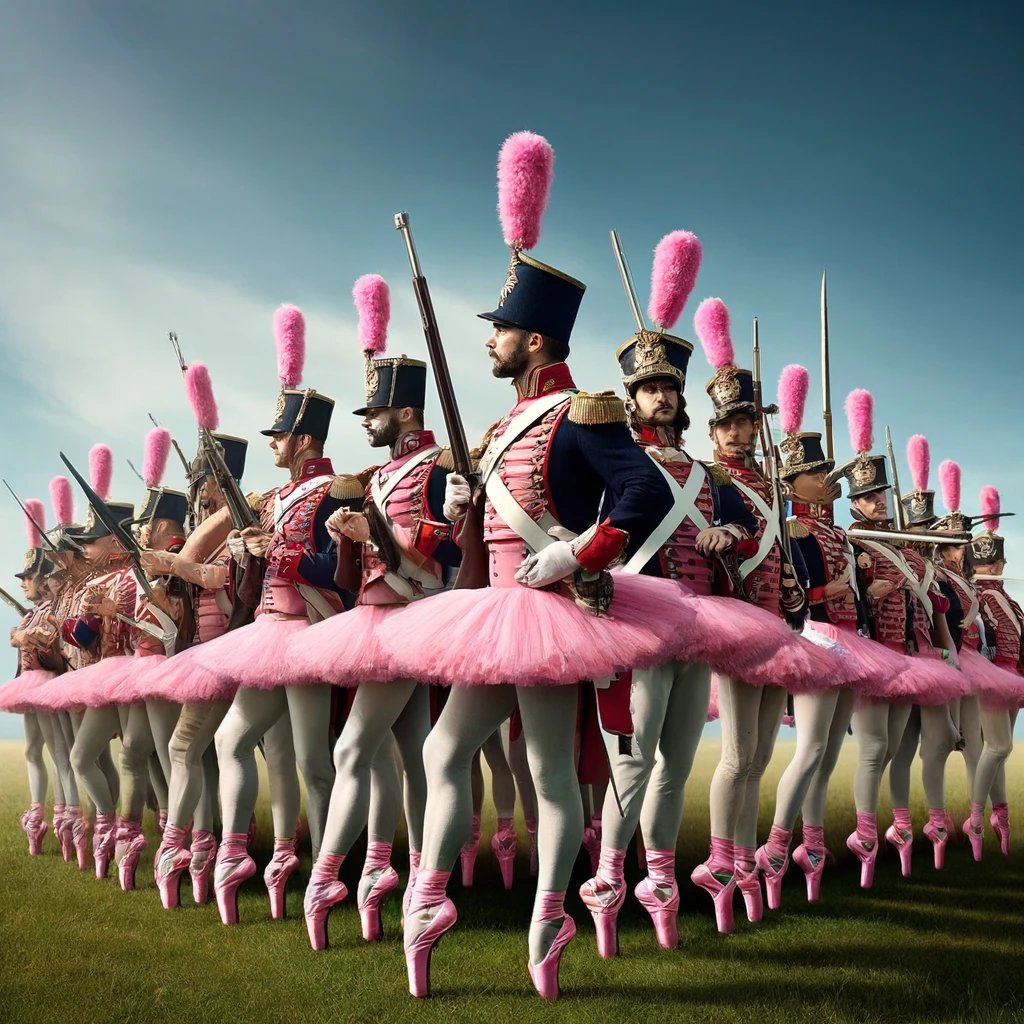 Macron considers sending troops, based on two conditions: - Russia breaks through the front lines. - Kiev makes a request for men in tights and pink tutus.
