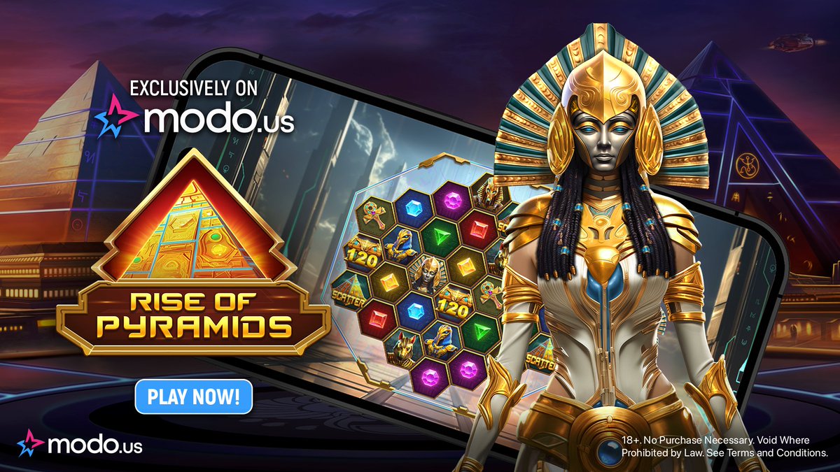 🌟 Unveil the secrets of ancient Egypt with 'Rise of Pyramids,' an exclusive adventure only on Modo Social Casino! 🏛️✨ Delve into the mystique of the pyramids and uncover hidden treasures waiting to be discovered.

Play Now! 👉 bit.ly/3QuMJ2F

#Modous