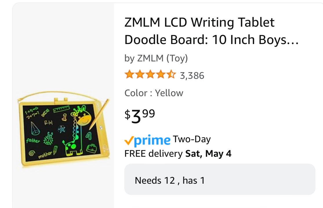 I would love to have enough of these for each student in my class to have one for phonics and math instruction. We already use whiteboards, but these would also be fun for them to practice math concepts and writing.  #clearthelist 

amazon.com/hz/wishlist/ls…