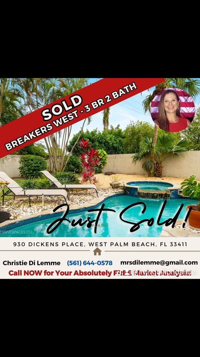 💥BOOM💥Breakers West 3 BR, 2 Bath SOLD! My sellers are absolutely ah-mazing! I'm so honored to have sold their home plus assist them with finding a NEW home that we close on next Monday. 🏠 Christie Di Lemme Florida Homes Realty and Mortgage #florida #realestate