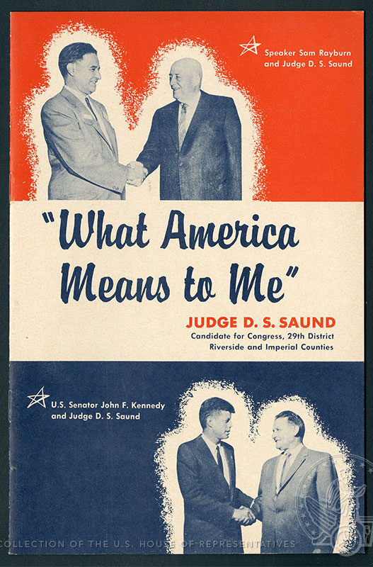 “The American people elected me to their Congress. Where else in the world could this happen?” Indian immigrant, Rep Saund of #CA, produced this campaign biography in 1956. He was the 1st Asian Pacific American Representative. #APAHM #HouseCollection loom.ly/t3nI76I