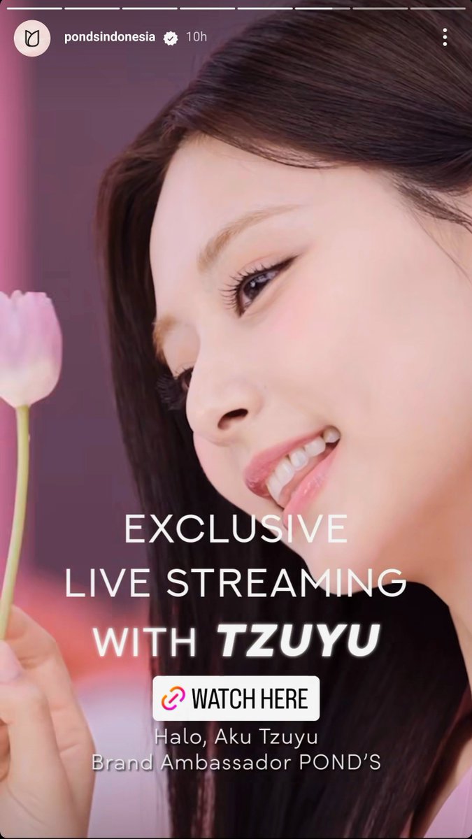 POND'S @PondsIndonesia LIVE with TZUYU 
FRIDAY MAY 3, 2024

9:00AM WIB
10:00AM 台灣時間
11:00AM 日本時間/韓國時間

Link 🔗 tiktok.com/@pondsindonesia

#TZUYU
#TzuyuforPONDS 
#TzuyuXPONDS