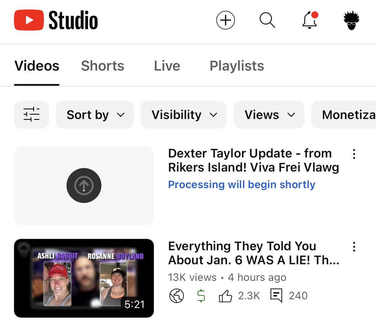 YouTube is not allowing me to upload a video update of Dexter Taylor. He is the man that was convicted of possessing “ghost guns” in New York State.

I have tried to upload four different times, and it just says processing indefinitely.

I’m sure this is just an accident…