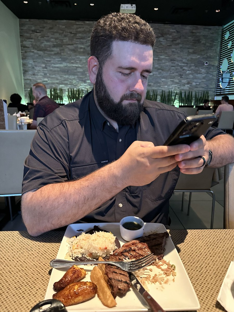 MrsCoachCluley's tweet image. After this weekend he will have driven almost 5,000 miles to watch his Tiger teams play this month.  I stole him away for a dinner in Austin before state track and here he is checking softball scores.  If that’s not a dedicated AD, I don’t know what is. Love you, @coach_cluley