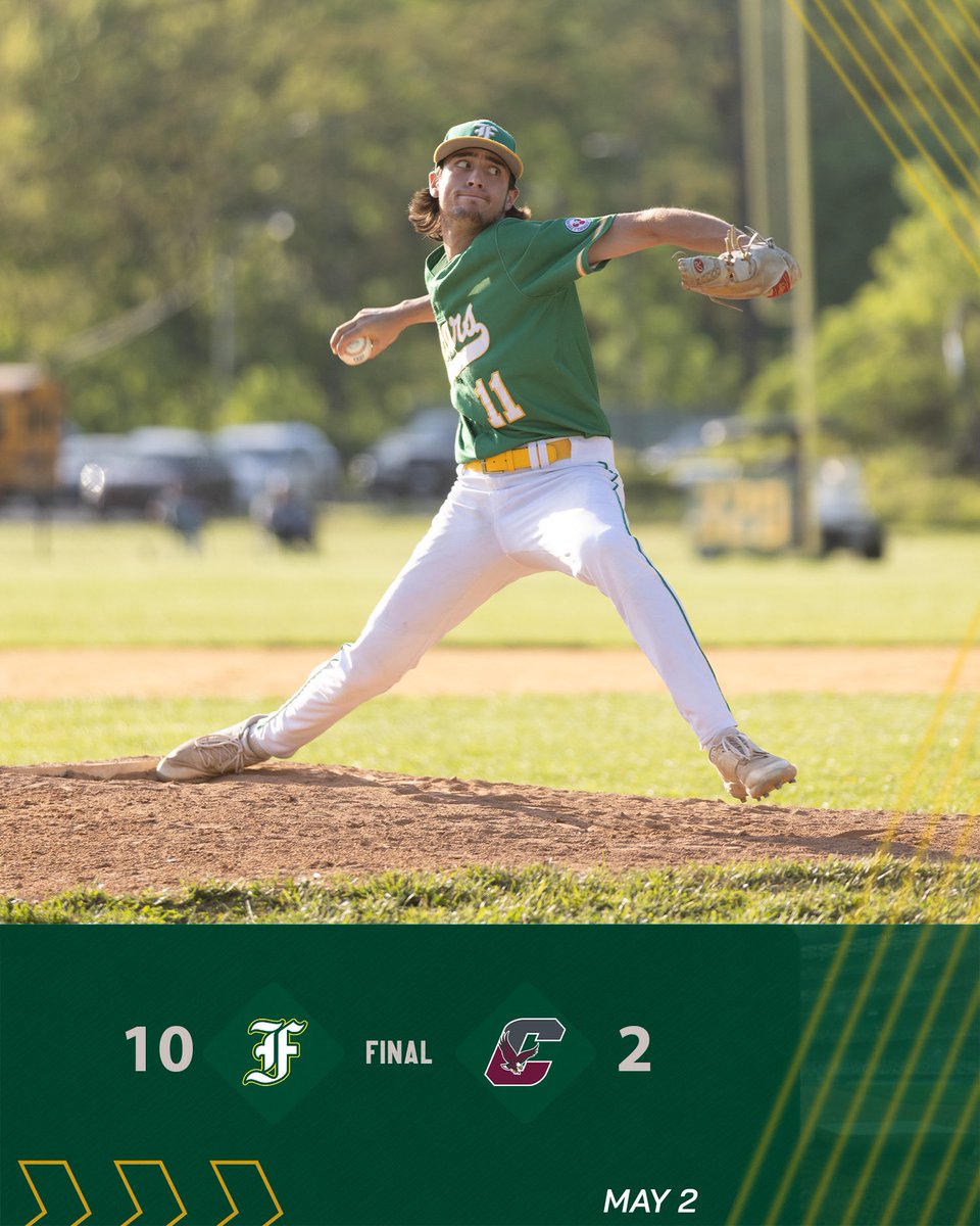 🔰FINAL🔰

Chichester - 2
Friars - 10

🟢Fisher: 2-for-3, BB
🟢Graziani: 2-for-3, 2B, RBI
🟡Swierczek: 2.0 IP, 2 H, 1 R, 0 BB, 1 K
🟡Calise: 3.0 IP, 4 H, 1 R, 0 BB, 4 K
🟡Bradley: 1.0 IP, 1 H, 0 R, 1 BB, 1 K
🟡Schade: 1.0 IP, 0 H, 0 R, 1 BB, 1 K

Next: Monday 5/6 vs Prep at Home