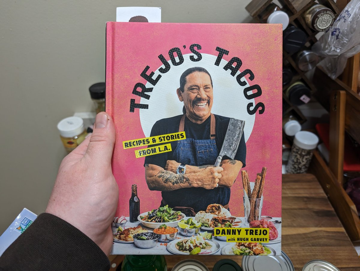 My awesome wife @ohthatsmeredith got me this Danny Trejo cookbook, and I love it. Honestly, everything I've made so far tastes fantastic and makes me feel more competent than I know I actually am. Highly recommend.