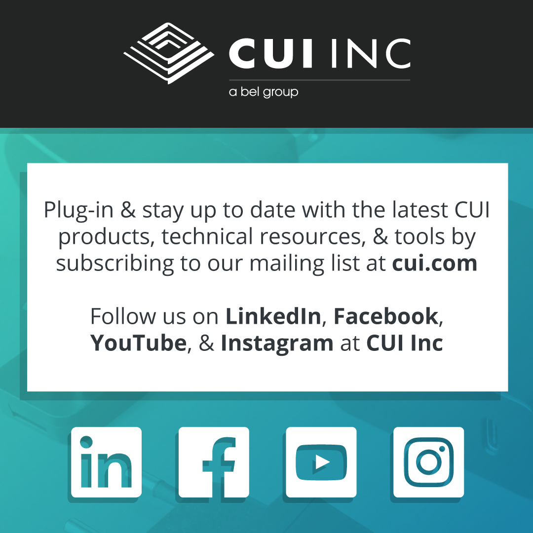 CUIInc's tweet image. Follow us to keep up with the latest updates from CUI!