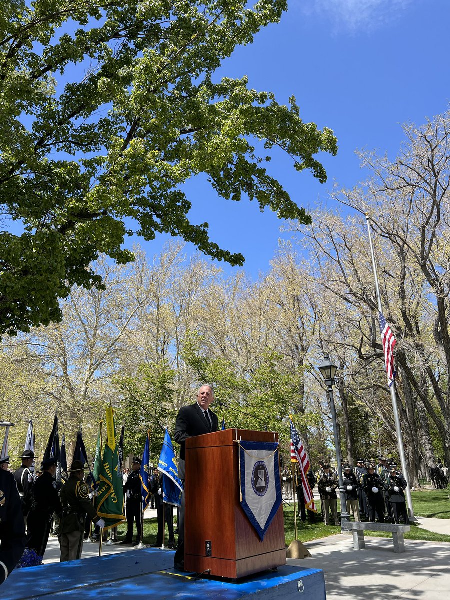 Today, we honor our fallen Nevada law enforcement officers. As we etch their names into our memorial, we will never forget their bravery and sacrifice. Officer Victor Hunter Officer Anthony Francone Trooper Alberto Felix Trooper Clifford Fontaine Sergeant Michael Abbate