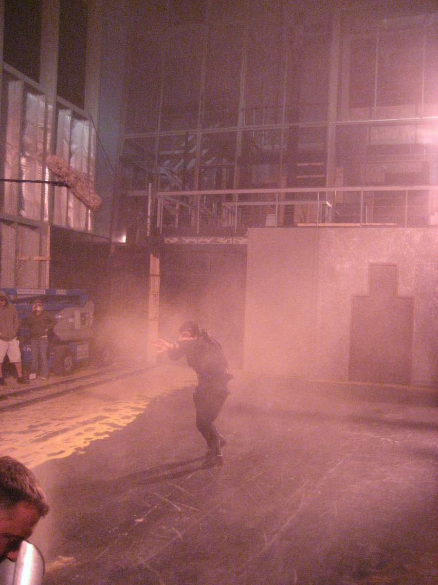 Stargate: Atlantis 'The Last Man' We used created the sandstorm using an oatmeal blend and a giant wind fan.