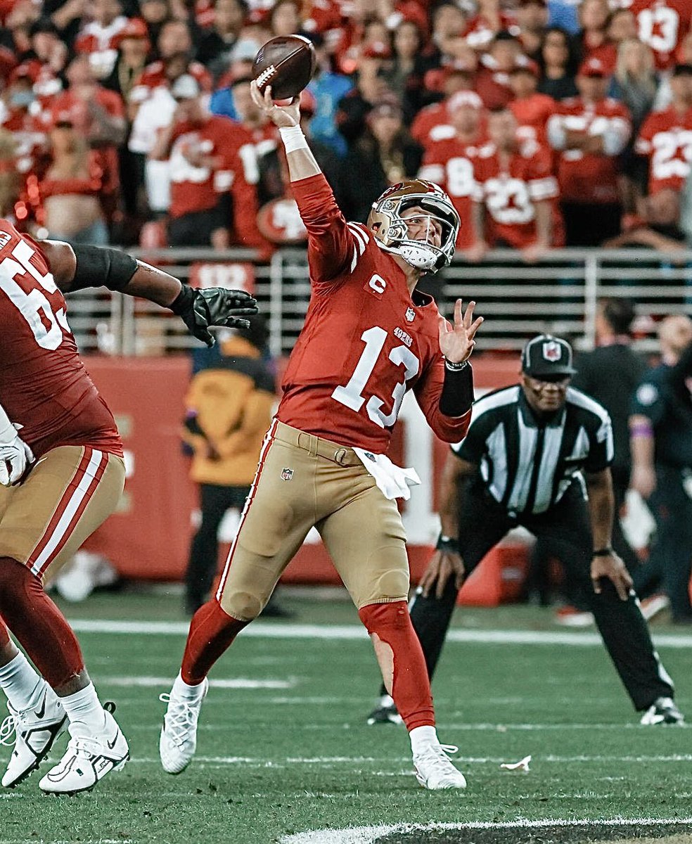 Alex Smith raves about Brock Purdy:

“Brock is the real deal. I mean, I think for everybody out there trying to say he’s a product of the situation. Listen, is Kyle a great offensive coordinator? Of course. Are their great weapons there? Yes. But half the league you could say