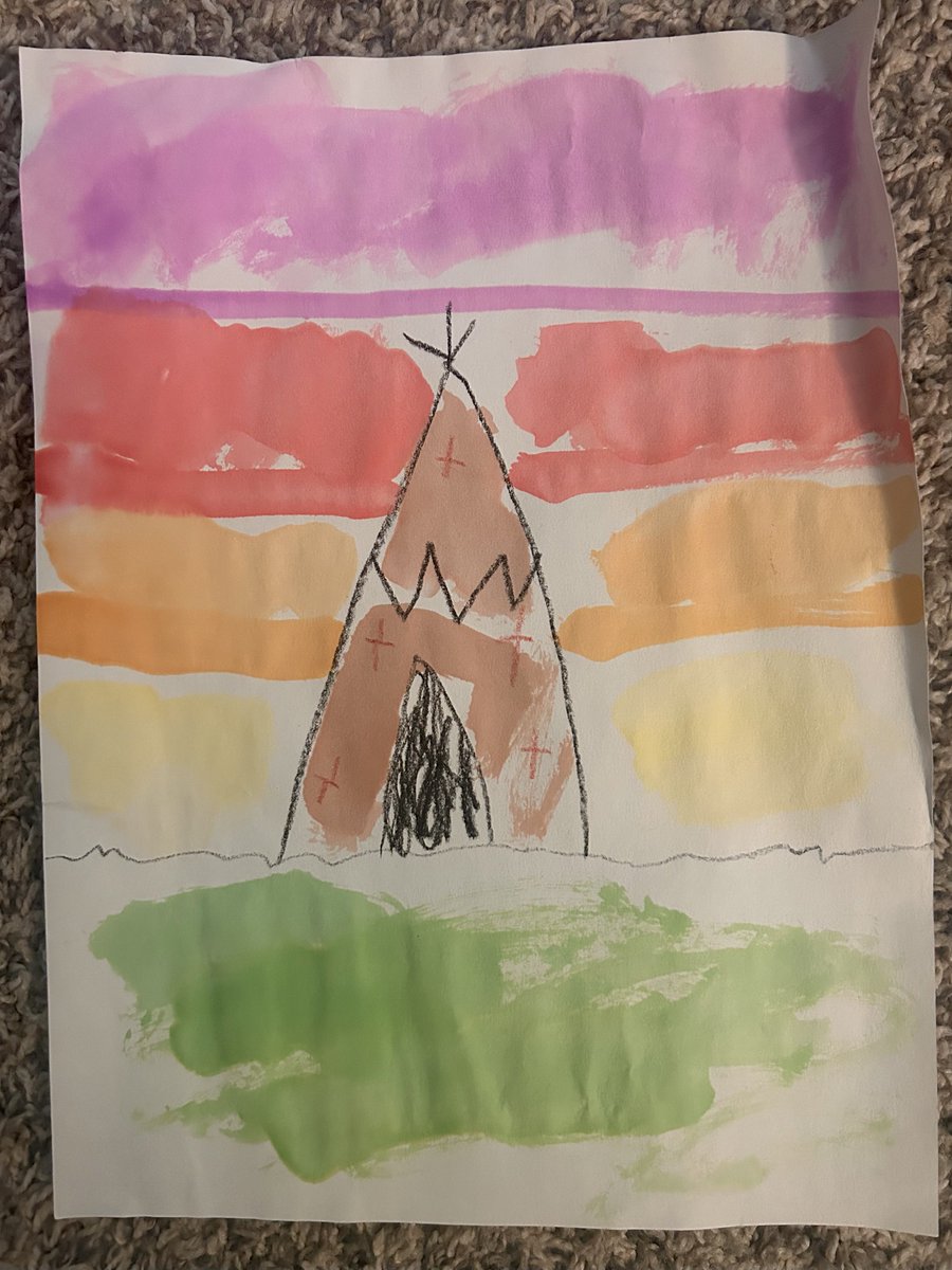 Some genuine Native American artwork by my five year old daughter (Ponca/Pawnee/Kiowa)