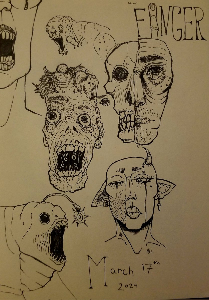 Some doodles from mid-march
-
#art #ArtistOnTwitter #horrorartist