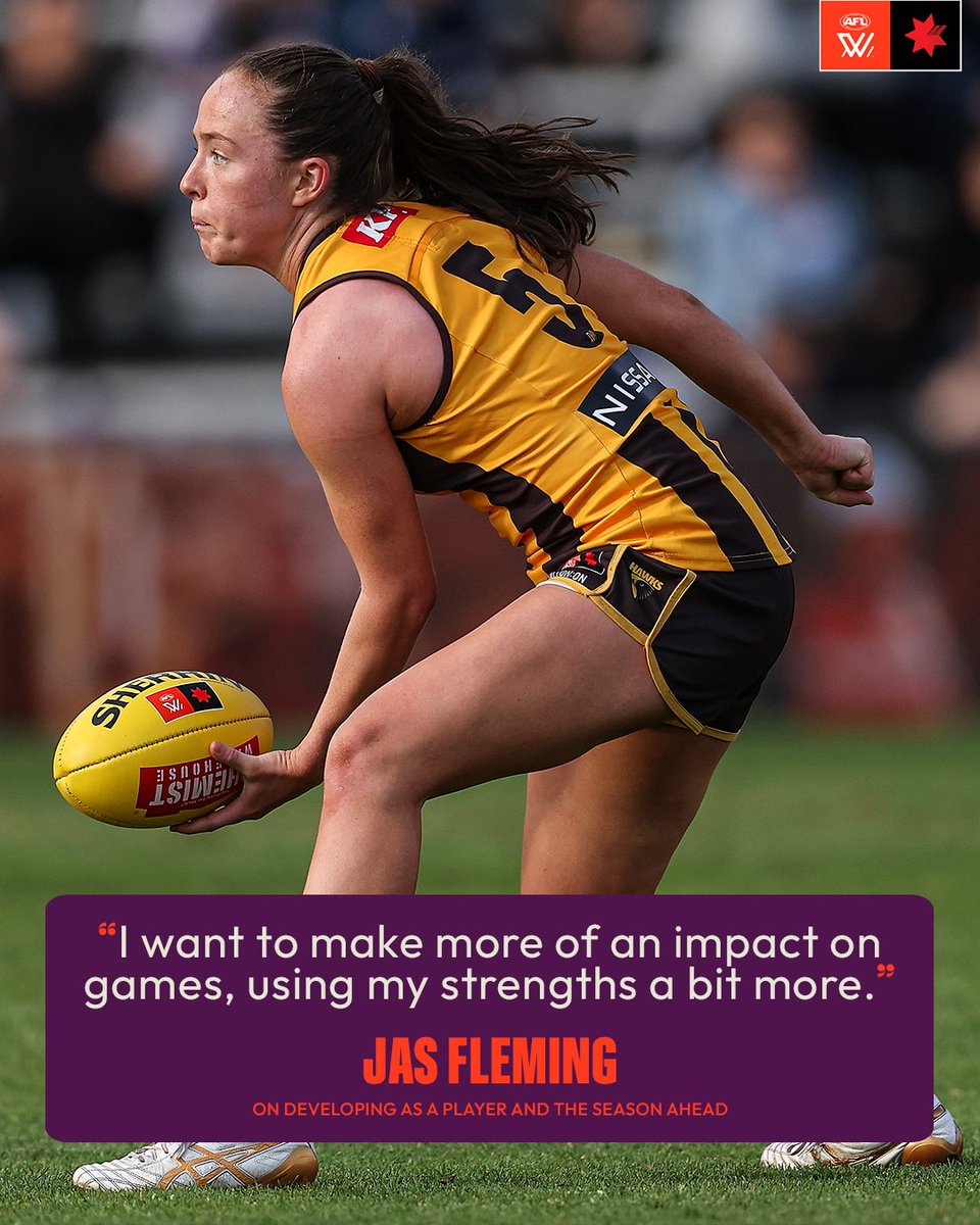 A four year deal, new coach and eyes on the future 🤩 Read @_sjblack's full chat with @hawthornaflw young gun Jas Fleming: afl.com.au/aflw/news/1119…